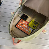 Three-color Stitching Nylon Laptop Backpack