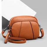 Three-layer Crossbody Bags PU Leather Messenger Bags