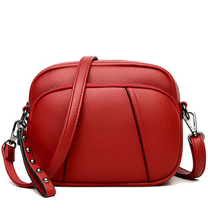Three-layer Crossbody Bags PU Leather Messenger Bags