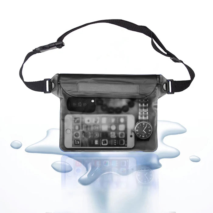 3-Layer Sealed Touch Screen Waterproof Phone Bag Sports Waist Bag