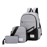 Three-piece Double Backpack Wear-Resistant Computer Backpack