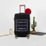 Ticket Stub Print Luggage Cover - Elastic Protective Travel Case