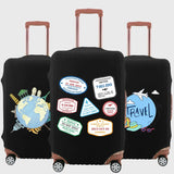 Ticket Stub Print Elastic Luggage Protective Cover