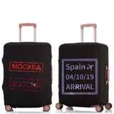 Ticket Stub Print Elastic Luggage Protective Cover