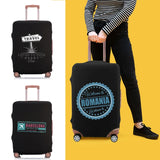 Ticket Stub Print Elastic Luggage Protective Cover