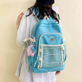 Tide Women's Harajuku Backpack Purse Waterproof School Bag