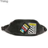 Personality Pattern Leather Chest Bag