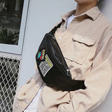 Personality Pattern Leather Chest Bag