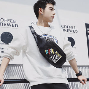 Personality Pattern Leather Chest Bag