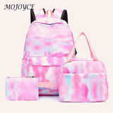 Tie Dye Backpack Set with Lunch Box and Pencil Case