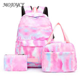 Tie Dye Backpack Set with Lunch Box and Pencil Case