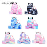 Tie Dye Backpack Set with Lunch Box and Pencil Case