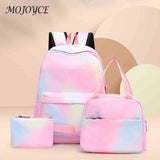 Tie Dye Backpack Set with Lunch Box and Pencil Case