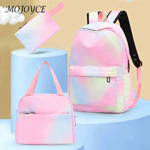 Tie Dye Backpack Set with Lunch Box and Pencil Case