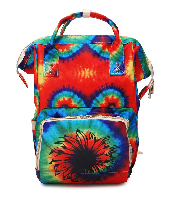 Tie Dye Diaper Bag Baby Care Nappy Bag Large Capacity Backpack