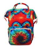 Tie Dye Diaper Bag Baby Care Nappy Bag Large Capacity Backpack