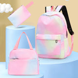 Tie Dye Ink Backpack Schoolbag Set for Teenagers
