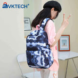Tie Dye Ink Backpack Lunch Tote Bag Set for Teenagers