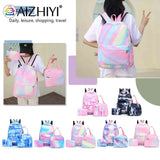 Tie Dye Ink Backpack School Bookbag Insulated Lunch Tote Bag