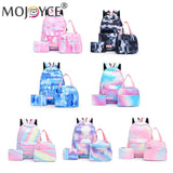 Tie Dye Ink Backpack Student Teens School Bookbag Insulated Lunch Tote Bag