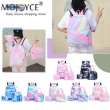 Tie Dye Ink Backpack Student Teens School Bookbag Insulated Lunch Tote Bag