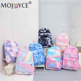 Tie Dye Ink Backpack Student Teens School Bookbag Insulated Lunch Tote Bag
