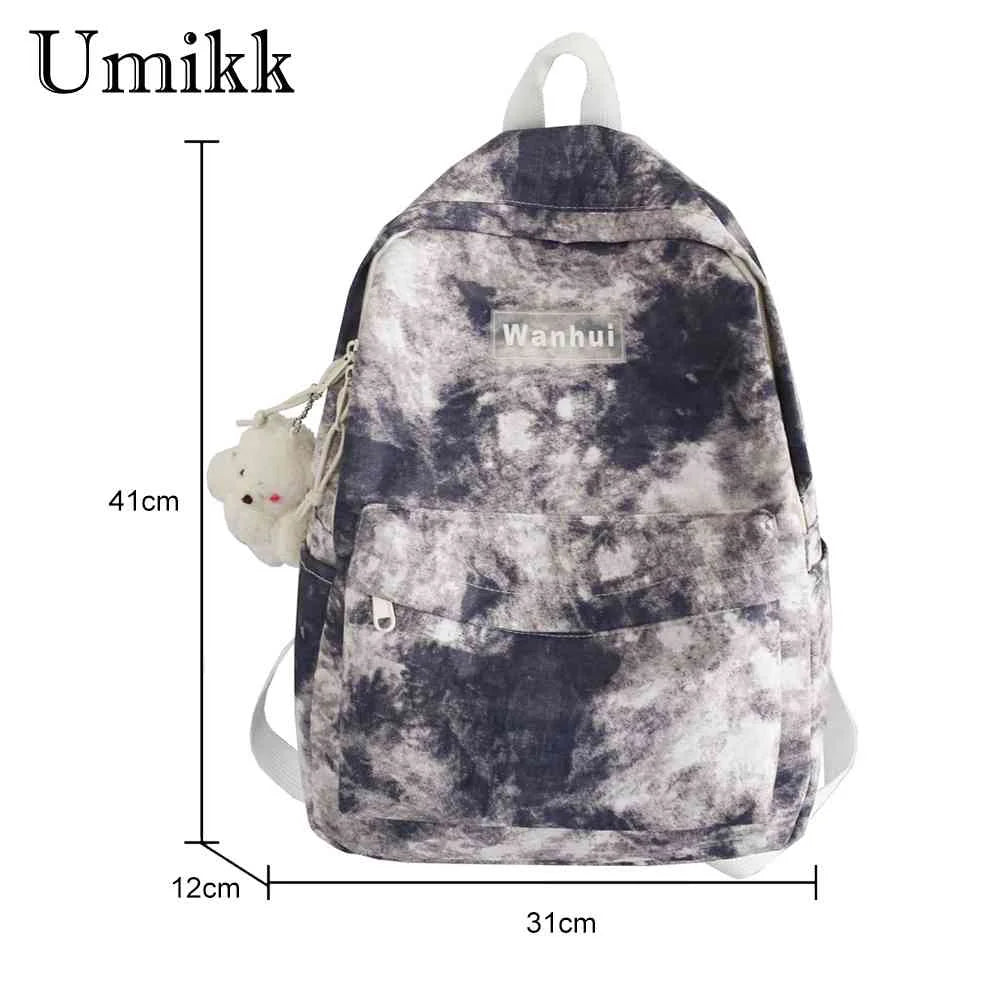 Tie Dye School Backpacks Large Capacity Gradient College Backpacks