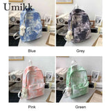 Tie Dye School Backpacks Large Capacity Gradient College Backpacks