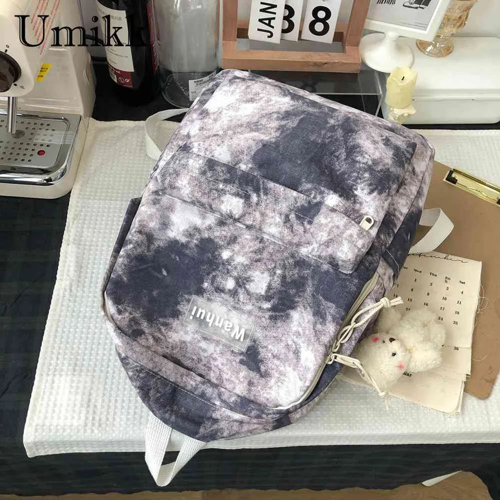Tie Dye School Backpacks Large Capacity Gradient College Backpacks
