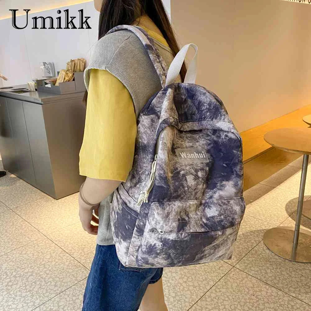 Tie Dye School Backpacks Large Capacity Gradient College Backpacks