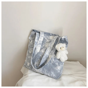 Tie-dye Harajuku Shoulder Bags Large Capacity Canvas Handbag