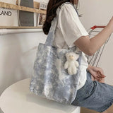 Tie-dye Harajuku Shoulder Bags Large Capacity Canvas Handbag