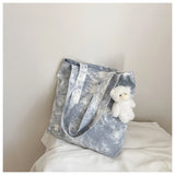 Tie-dye Harajuku Shoulder Bags Large Capacity Canvas Handbag