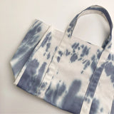 Tie-dye Print Shoulder Bags Large Capacity Canvas Tote