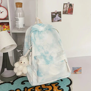 Tie Dye Women Backpack Girls School Bags Big Capacity Travel Female