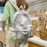 Tie Dye Women Backpack Girls School Bags Big Capacity Travel Female