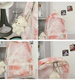 Tie Dye Women Backpack Girls School Bags Big Capacity Travel Female