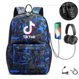 Canvas Student Anti-theft Backpack with USB Charge