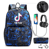 Canvas Student Anti-theft Backpack with USB Charge