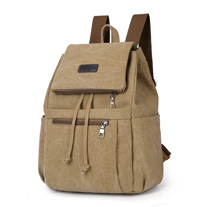 Tilorraine Canvas Backpack Shoulder Bags Vintage Unisex Travel Bag