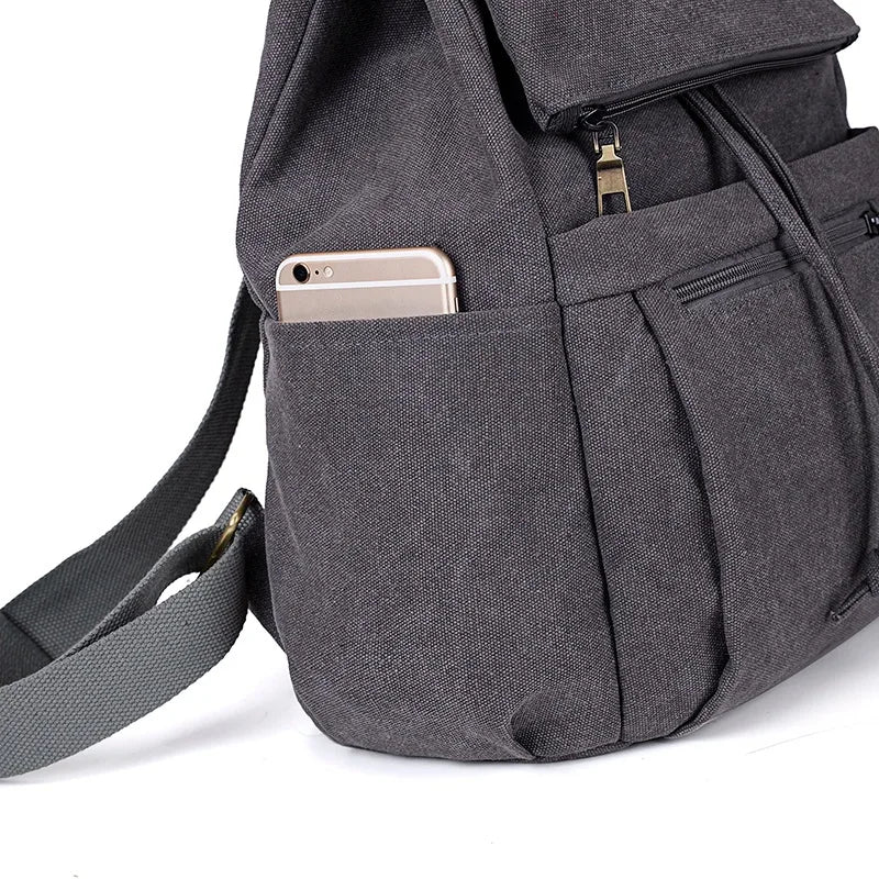 Tilorraine Canvas Backpack Shoulder Bags Vintage Unisex Travel Bag
