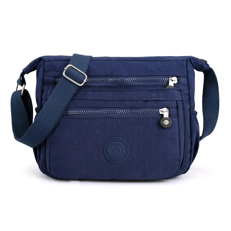 Floral Print Nylon Women's Messenger Bag One-Shoulder Small Square Mommy Bag