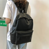 Tilorra Women Backpack Leather Solid PU Bag College Student Schoolbag