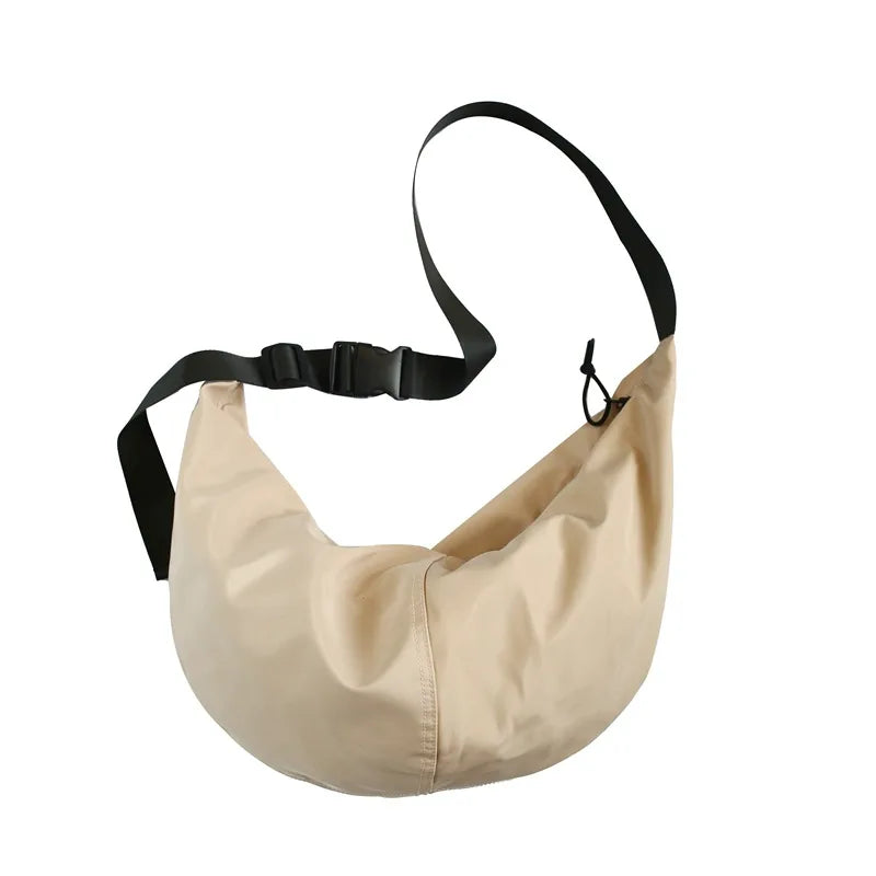 Tilorraine Women Large Capacity Dumpling Bag Multicolor Retro Nylon Shoulder Bag