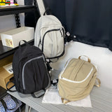 Books Backpack Students Bag Female Colors Pattern Panelled Backpack 19 inch