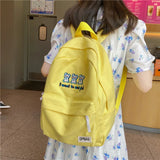 Canvas Student Rucksack Girls School Bag Women Backpack