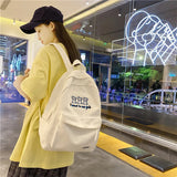 Canvas Student Rucksack Girls School Bag Women Backpack