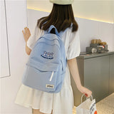 Canvas Student Rucksack Girls School Bag Women Backpack