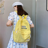 Canvas Student Rucksack Girls School Bag Women Backpack