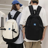 Panelled Students Backpack Female Insert Buckles Lady Backpack Large